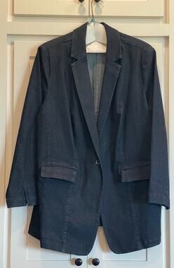 Denim 24/7 EUC Dark Denim Ladies Blazer 22W